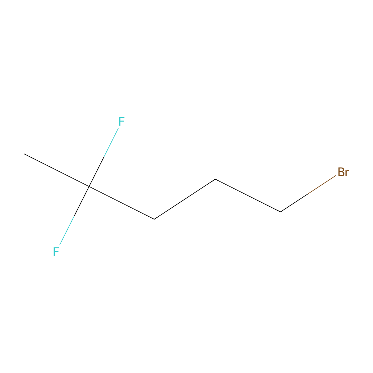 1-Bromo-4,4-difluoropentane molecular structure, CAS 1383430-57-6