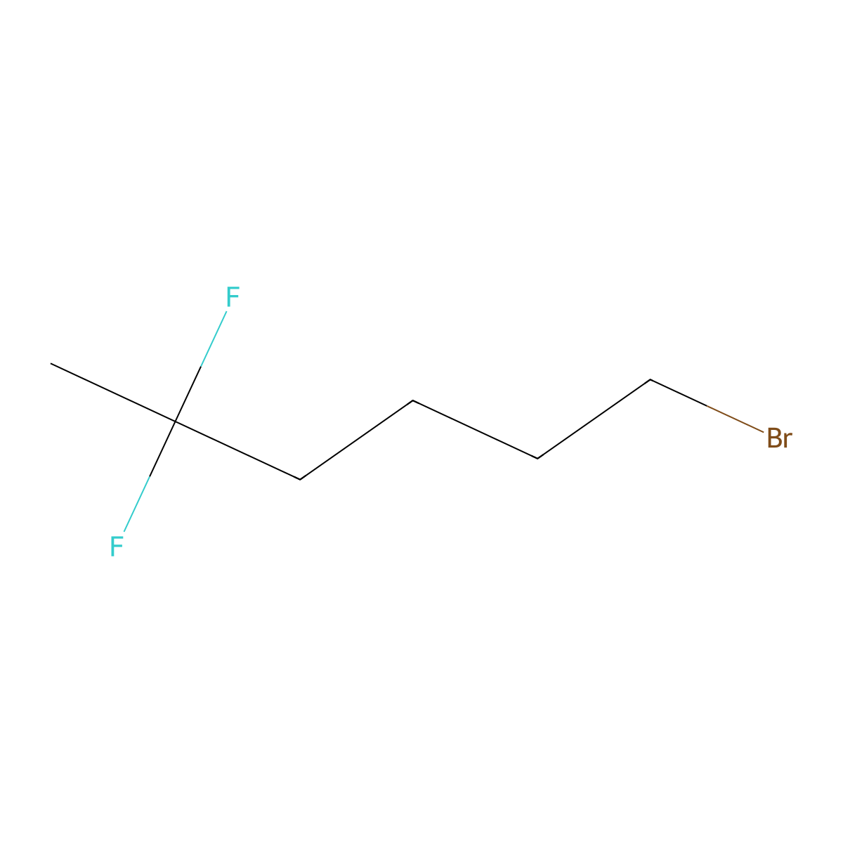 1-Bromo-5,5-difluorohexane molecular structure, CAS 1383430-62-3