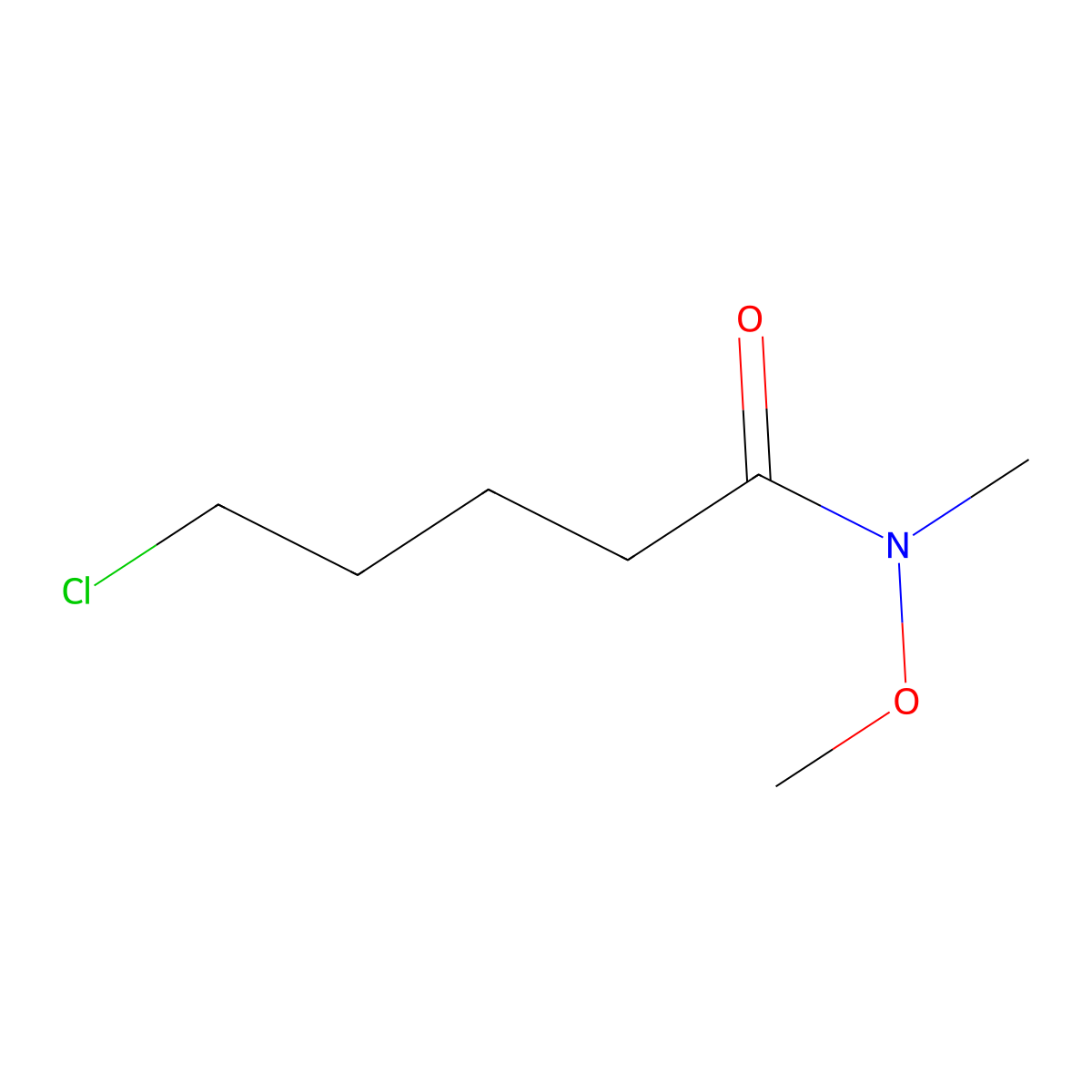 5-Chloro-N-methoxy-N-methylpentanamide molecular structure, CAS 138344-21-5