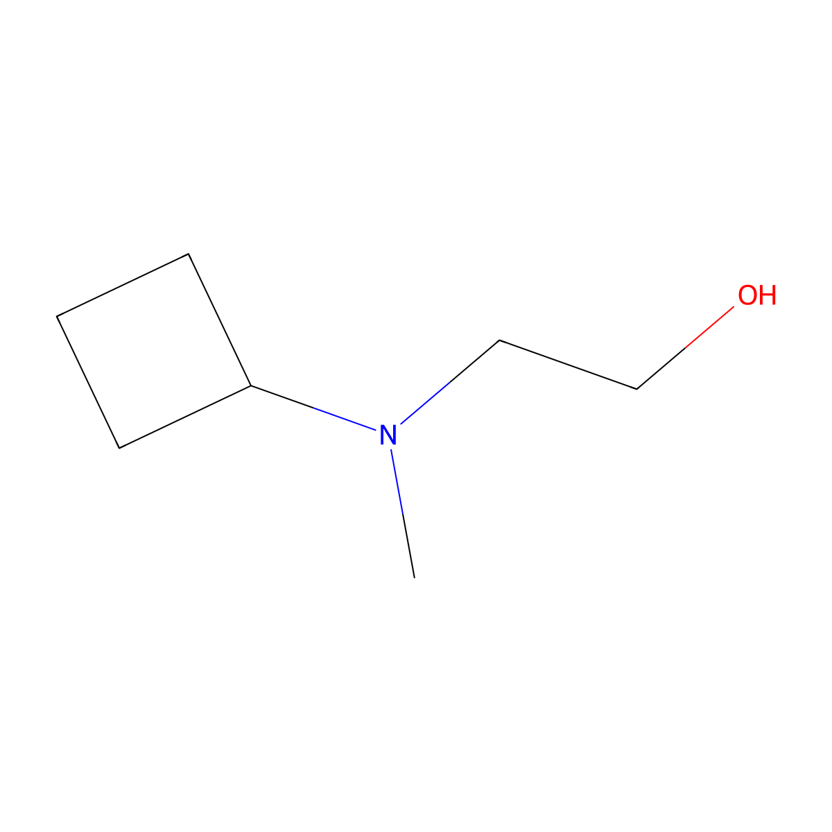 2-(Cyclobutyl(methyl)amino)ethan-1-ol molecular structure, CAS 1383452-42-3