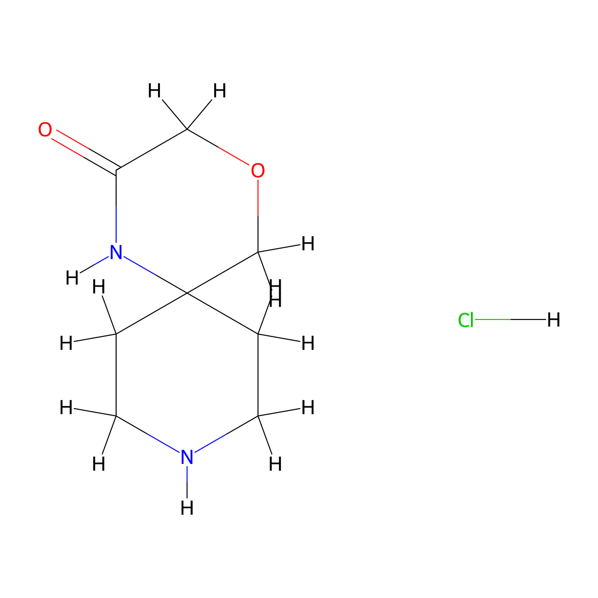 4-Oxa-1,9-diazaspiro[5.5]undecan-2-one hydrochloride molecular structure, CAS 1383453-92-6