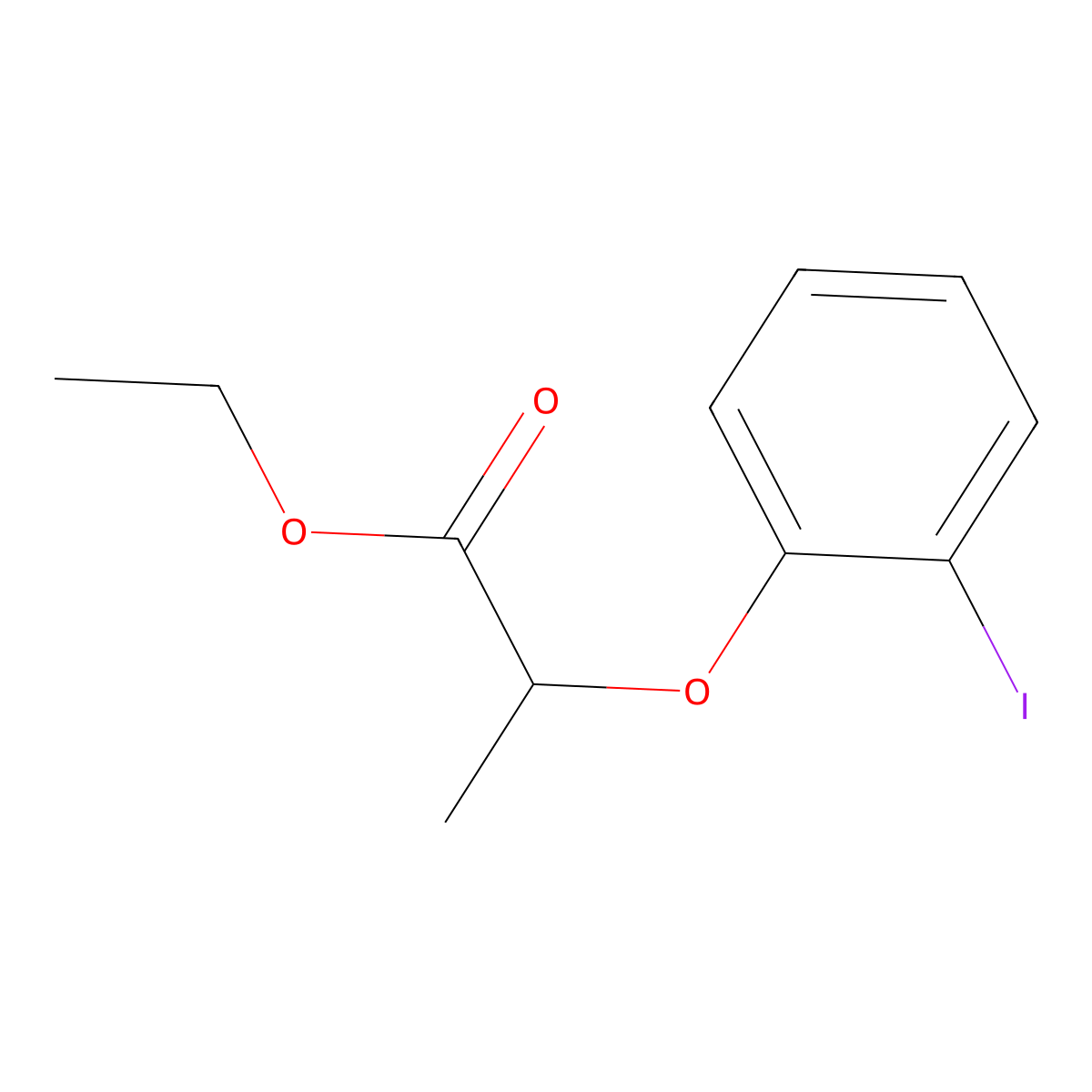 (R)-Ethyl 2-(2-iodophenoxy)propanoate molecular structure, CAS 1383468-50-5