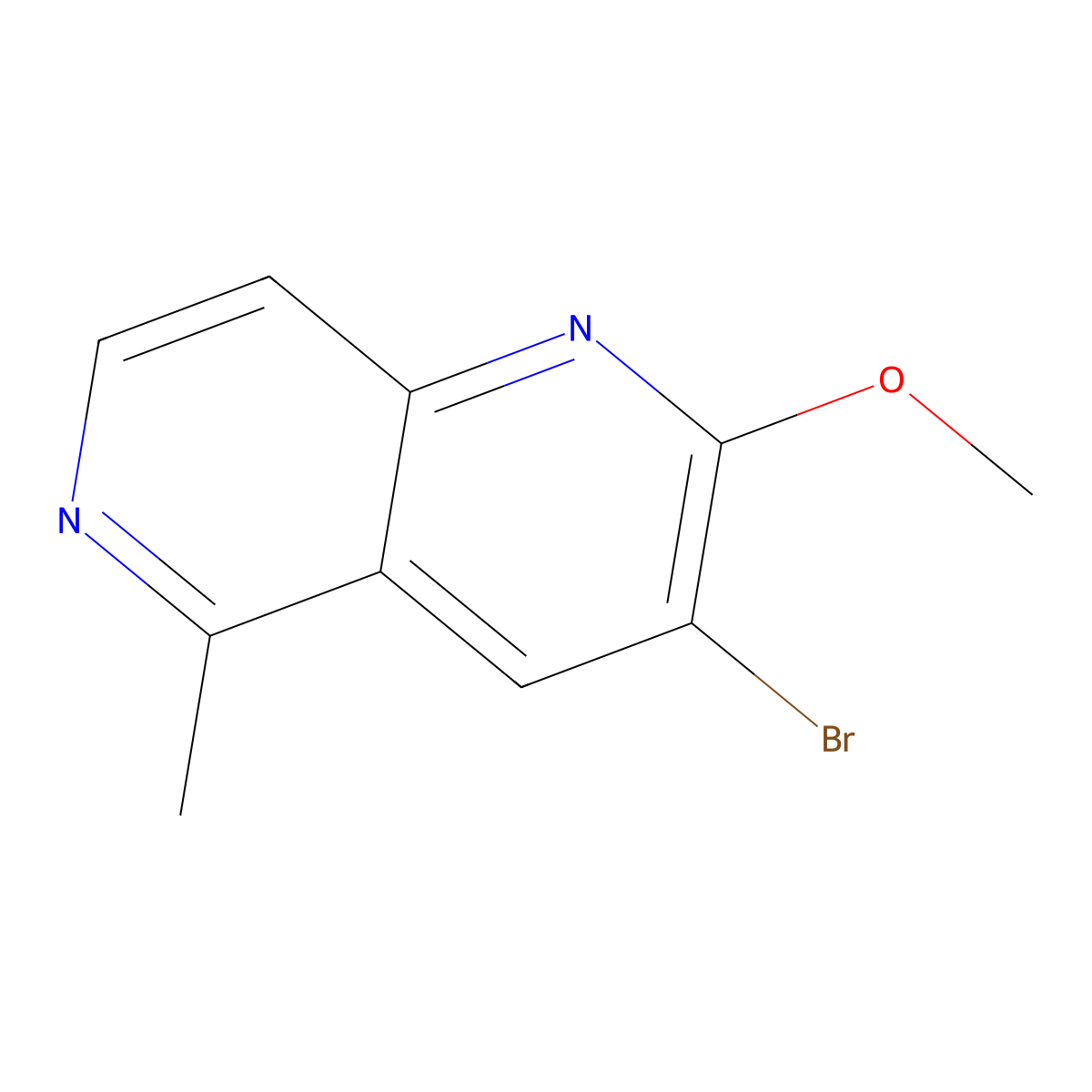 3-Bromo-2-methoxy-5-methyl-1,6-naphthyridine molecular structure, CAS 1383468-70-9