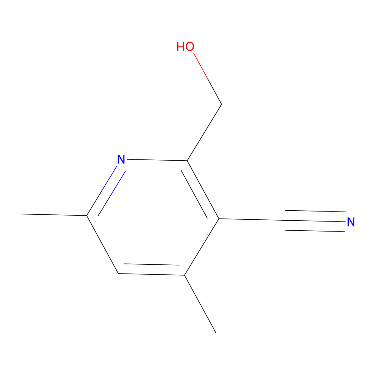 2-(Hydroxymethyl)-4,6-dimethylpyridine-3-carbonitrile molecular structure, CAS 1383468-71-0