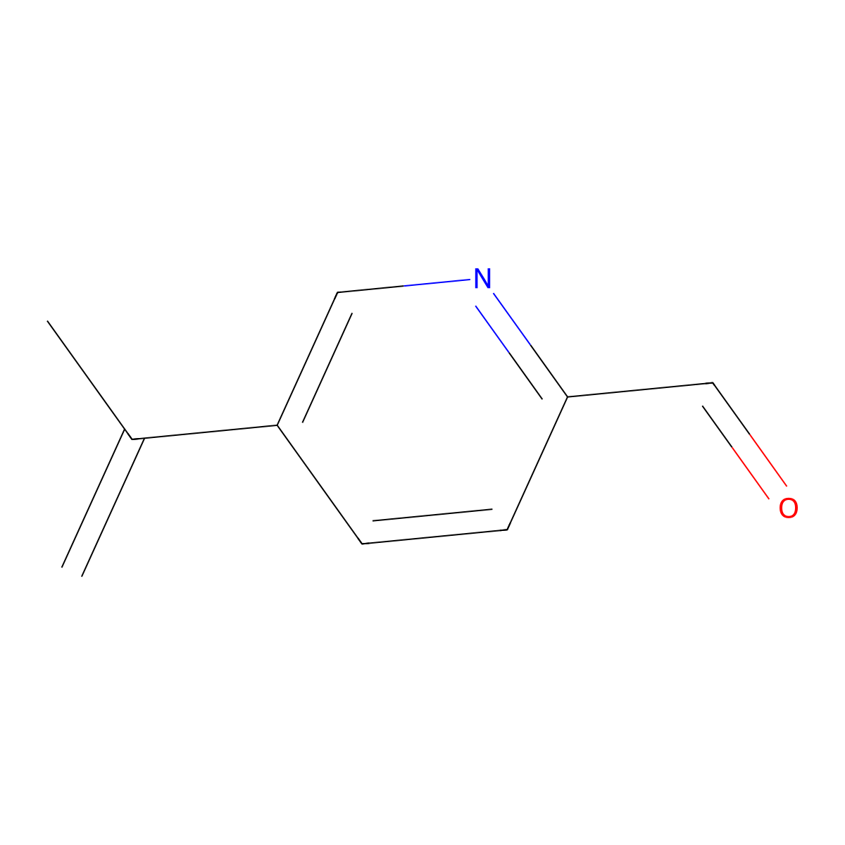 5-(Prop-1-EN-2-YL)pyridine-2-carbaldehyde molecular structure, CAS 1383474-42-7