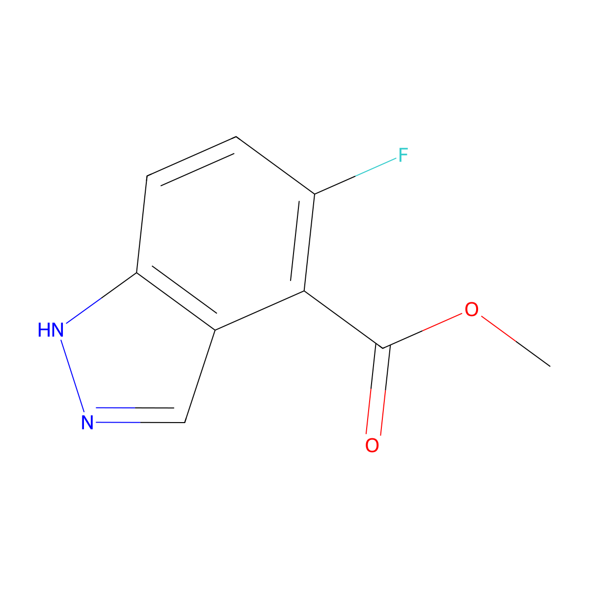 methyl 5-fluoro-1H-indazole-4-carboxylate molecular structure, CAS 1383474-59-6