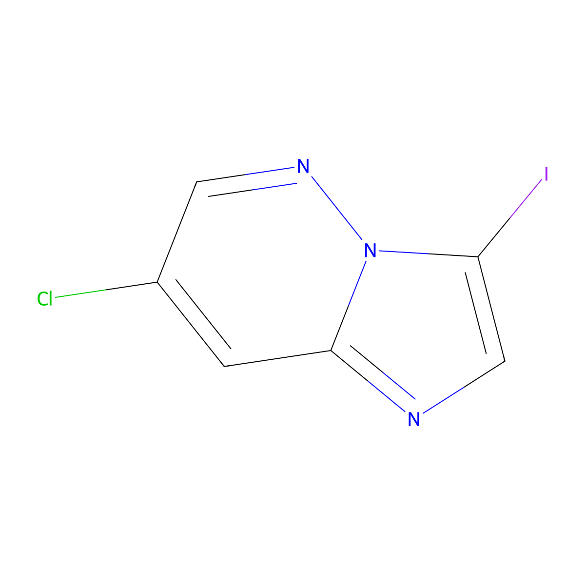 7-Chloro-3-iodoimidazo[1,2-b]pyridazine molecular structure, CAS 1383481-13-7