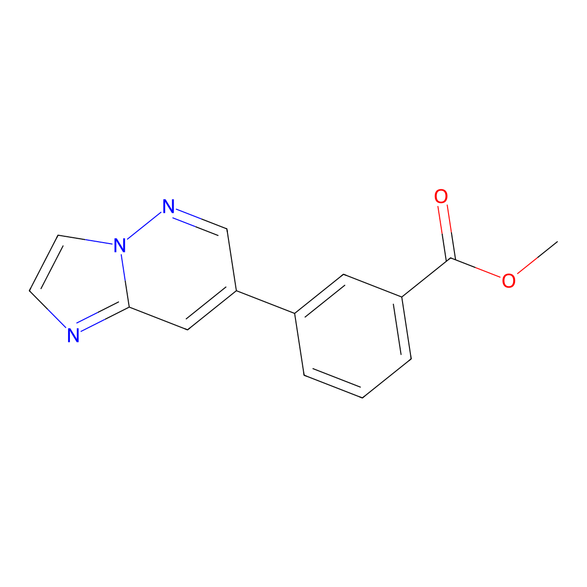 Methyl 3-imidazo[1,2-b]pyridazin-7-ylbenzoate molecular structure, CAS 1383481-26-2