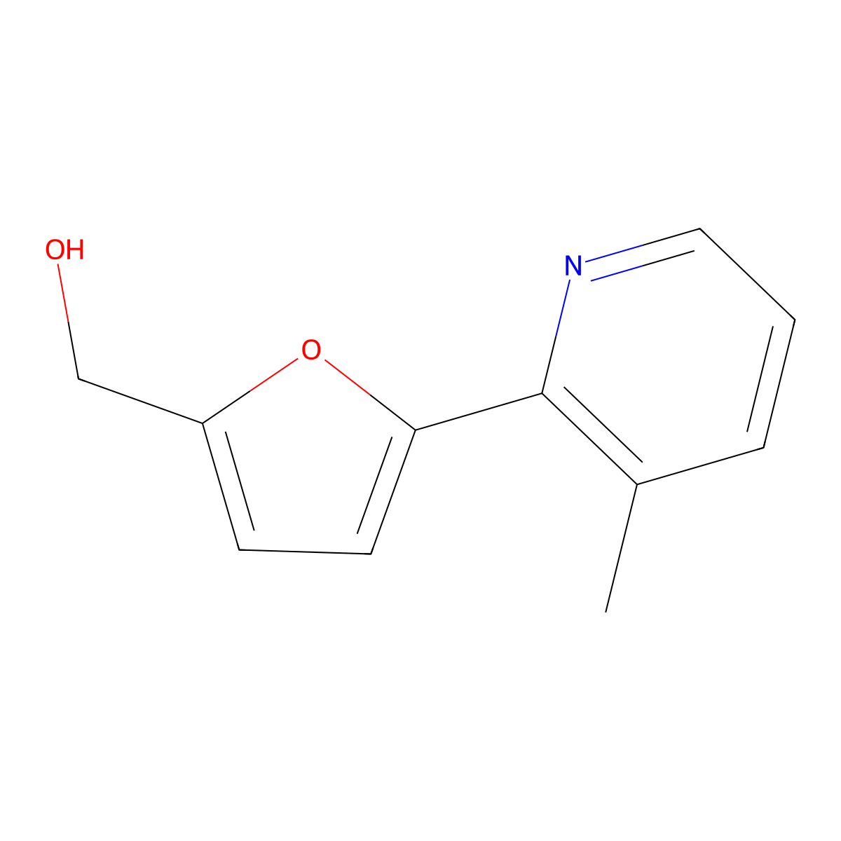 [5-(3-Methylpyridin-2-yl)furan-2-yl]methanol molecular structure, CAS 138349-14-1