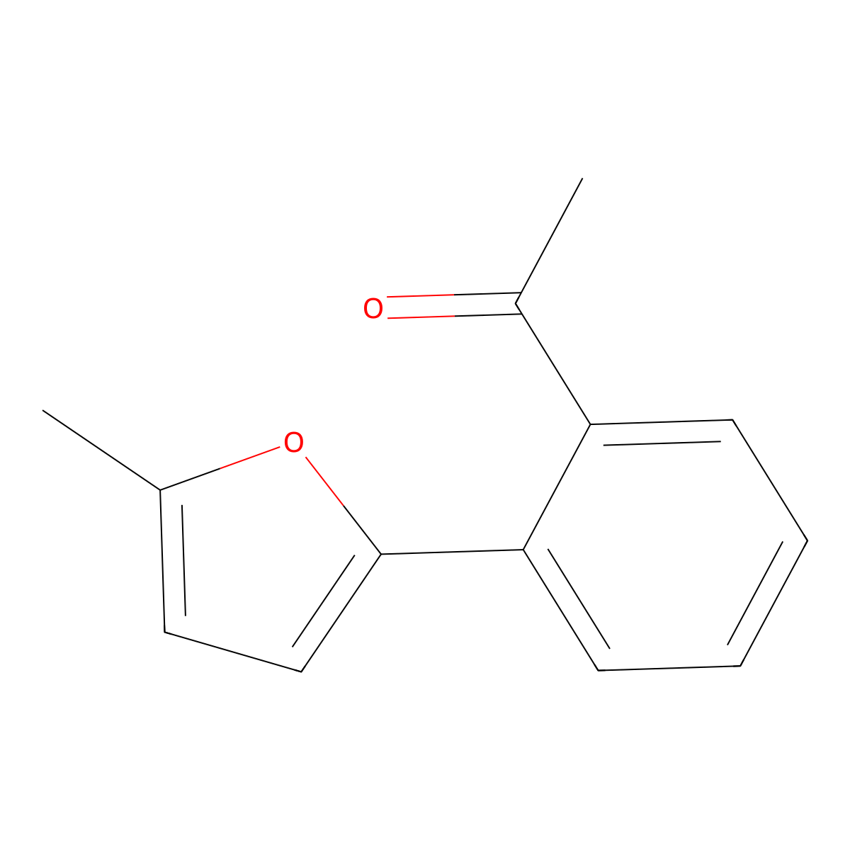 1-[2-(5-Methyl-2-furyl)phenyl]ethanone molecular structure, CAS 138350-43-3