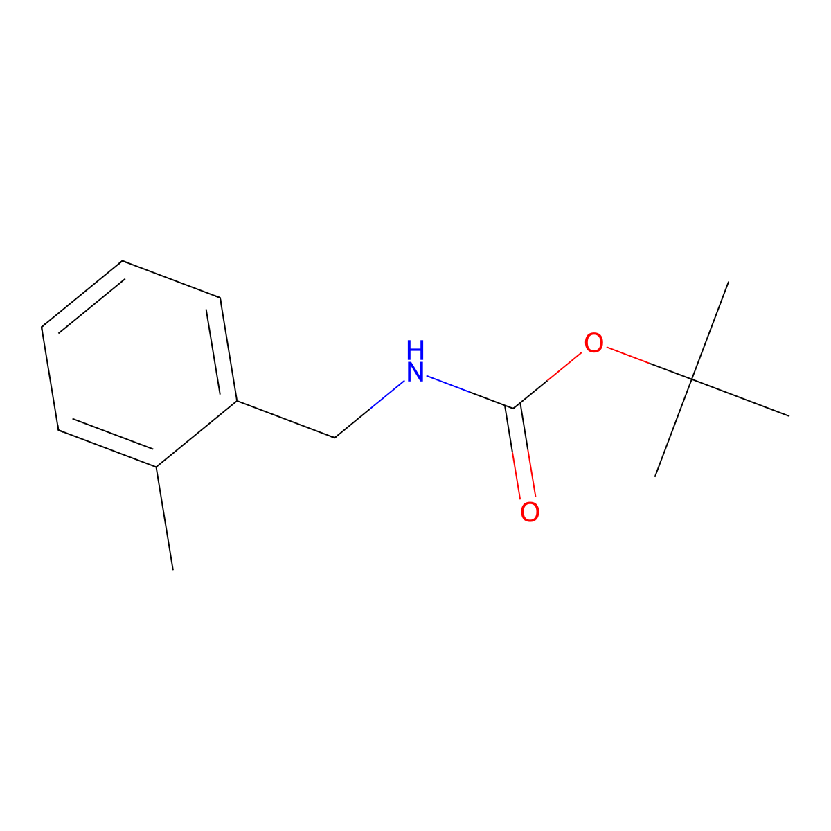 tert-butyl N-((2-methylphenyl)methyl)carbamate molecular structure, CAS 138350-83-1