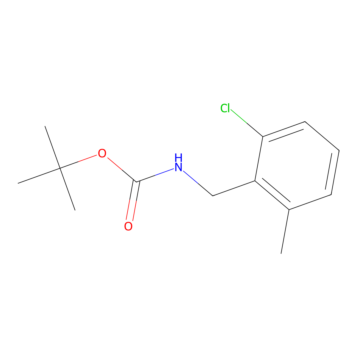 1,1-Dimethylethyl N-[(2-chloro-6-methylphenyl)methyl]carbamate molecular structure, CAS 138350-84-2