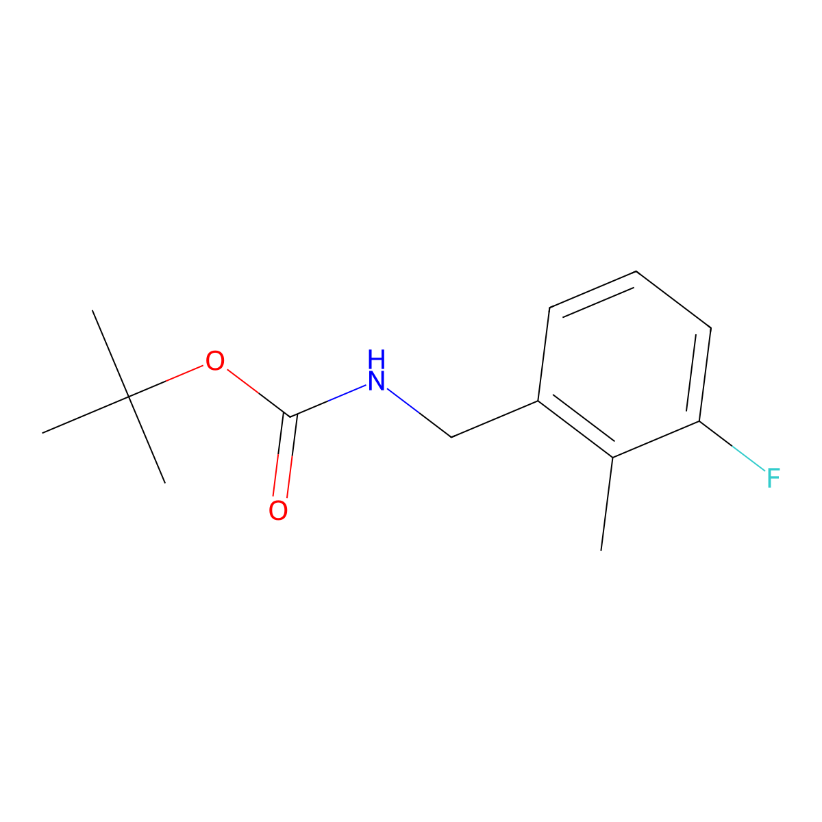 Tert-butyl (3-fluoro-2-methylbenzyl)carbamate molecular structure, CAS 138350-85-3