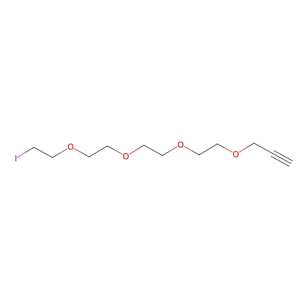 3-(2-{2-[2-(2-Iodoethoxy)-ethoxy]-ethoxy}-ethoxy)-propyne molecular structure, CAS 1383528-70-8
