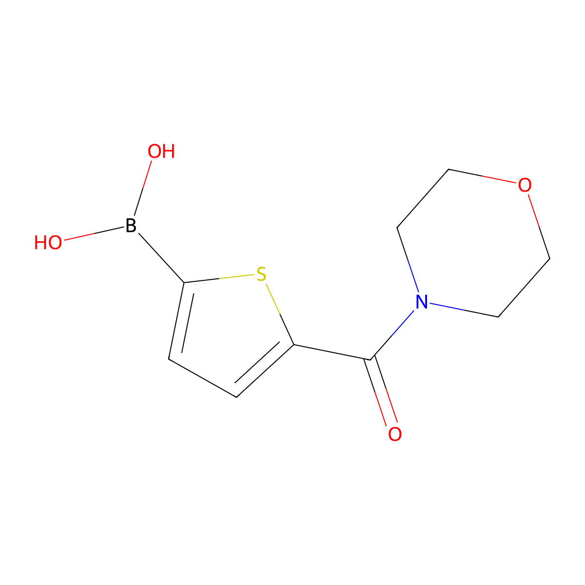 B-[5-(4-Morpholinylcarbonyl)-2-thienyl]boronic acid molecular structure, CAS 1383532-13-5