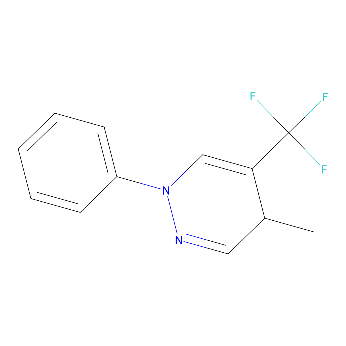 4-Methyl-1-phenyl-5-(trifluoromethyl)-1,4-dihydropyridazine molecular structure, CAS 1383543-22-3
