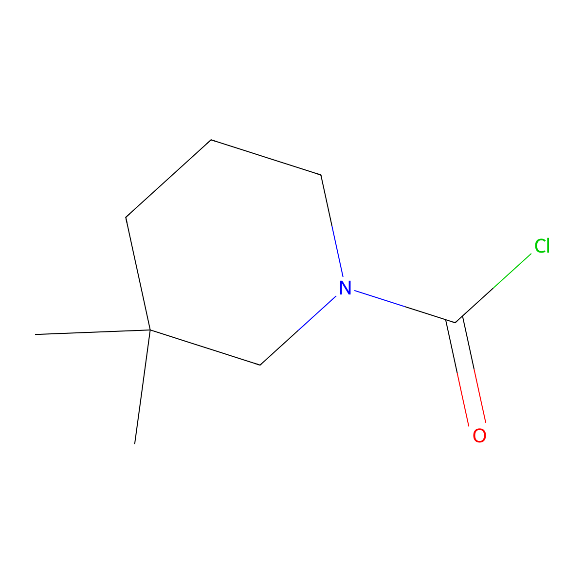 3,3-Dimethylpiperidine-1-carbonyl chloride molecular structure, CAS 1383546-43-7