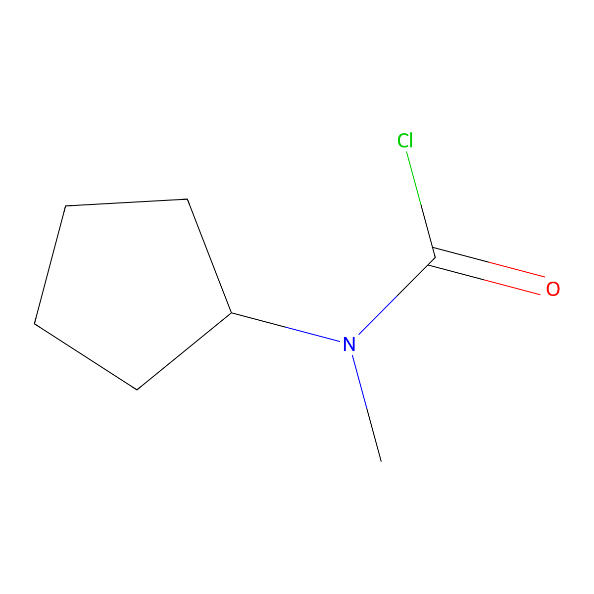 N-cyclopentyl-N-methylcarbamoyl chloride molecular structure, CAS 1383546-51-7