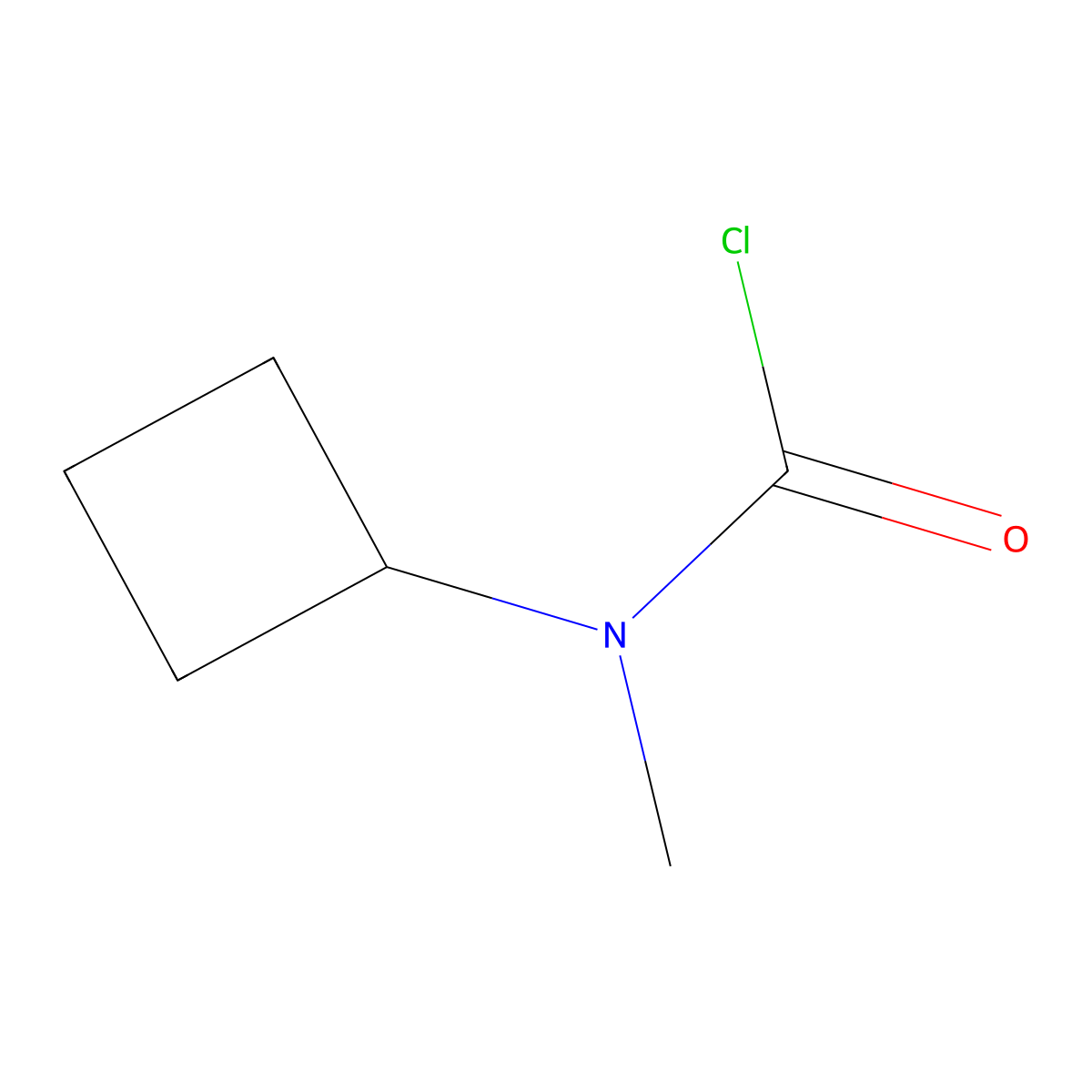 N-cyclobutyl-N-methylcarbamoyl chloride molecular structure, CAS 1383546-58-4
