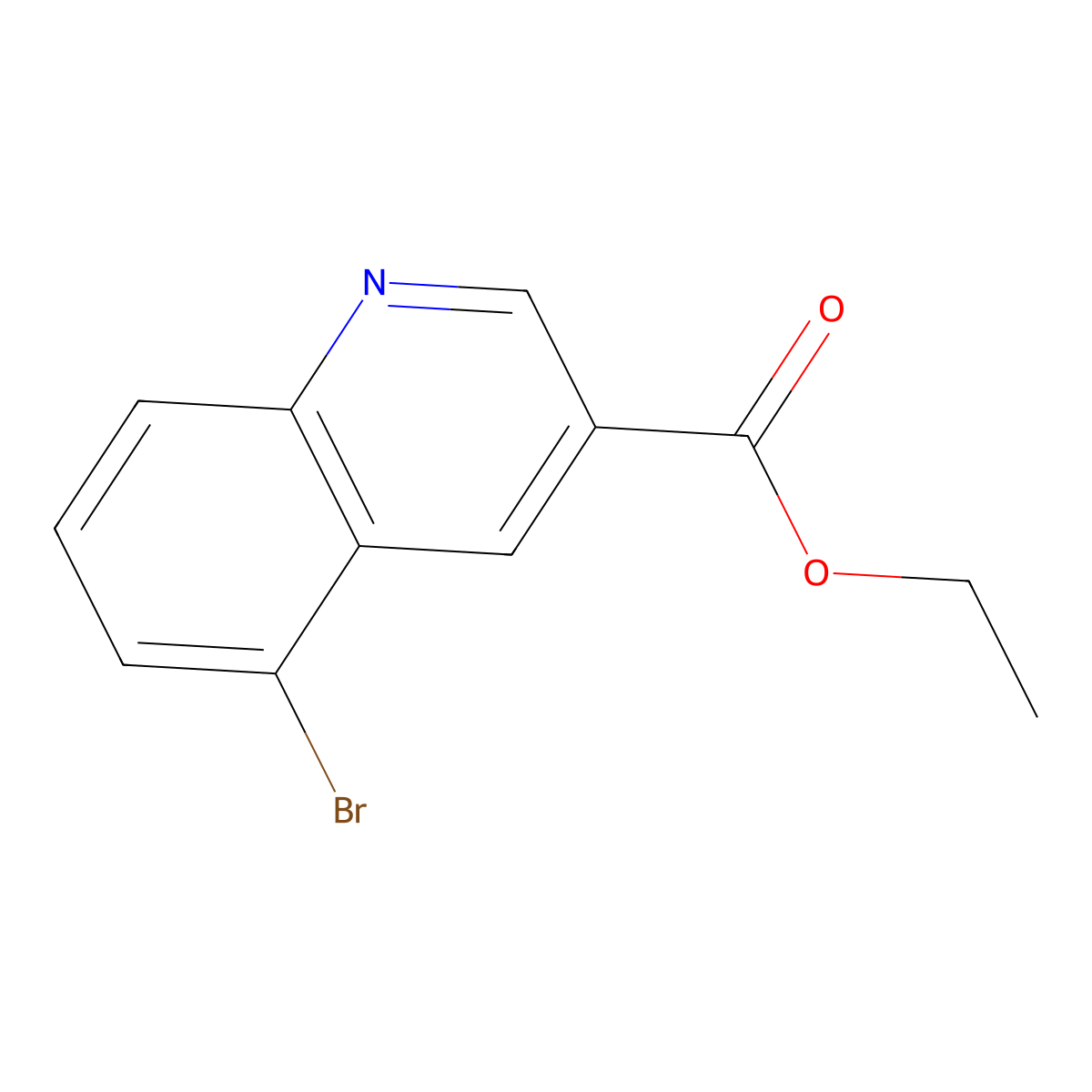 Ethyl 5-bromoquinoline-3-carboxylate molecular structure, CAS 1383551-36-7