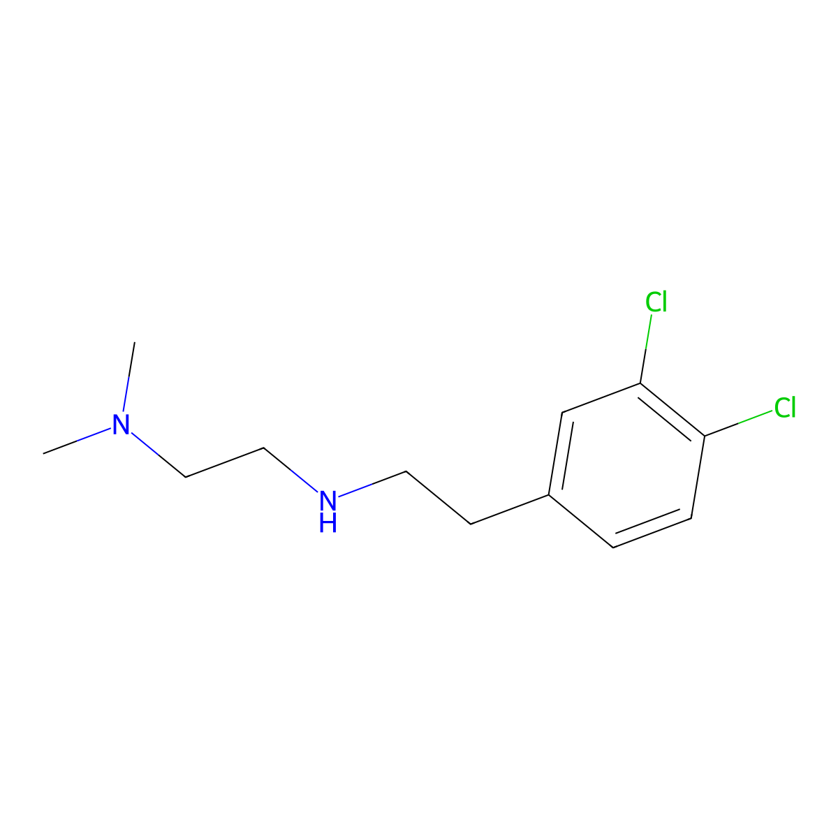 1,2-Ethanediamine, Na(2)-[2-(3,4-dichlorophenyl)ethyl]-N,N-dimethyl- molecular structure, CAS 138356-22-6