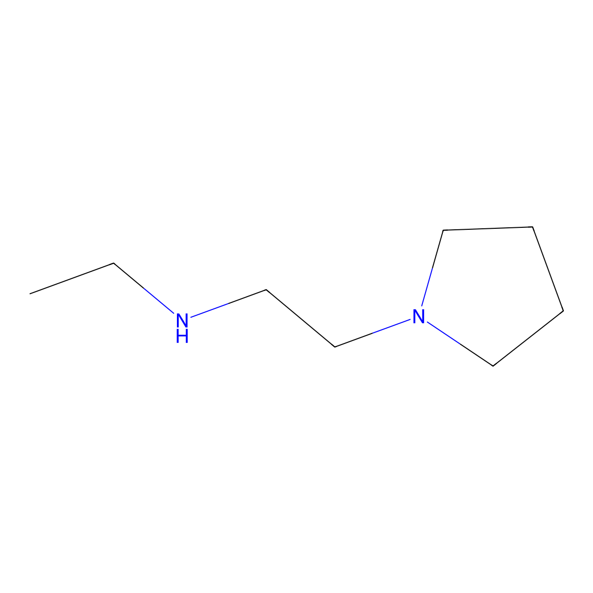 N-Ethyl-2-Pyrrolidin-1-Ylethanamine molecular structure, CAS 138356-55-5