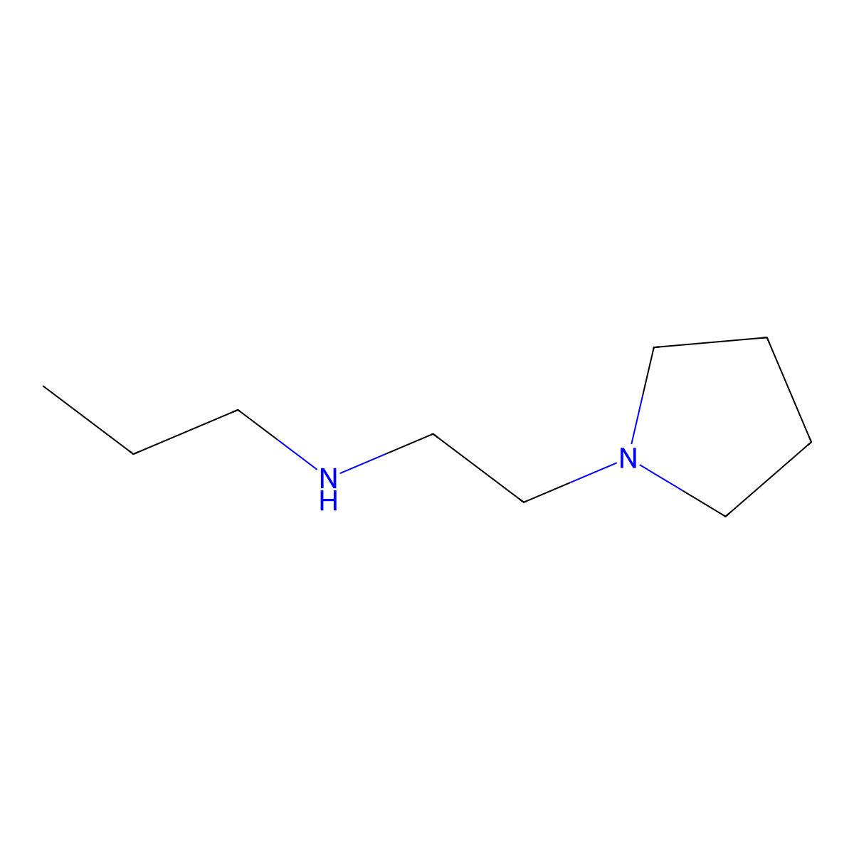Propyl[2-(pyrrolidin-1-yl)ethyl]amine molecular structure, CAS 138356-57-7