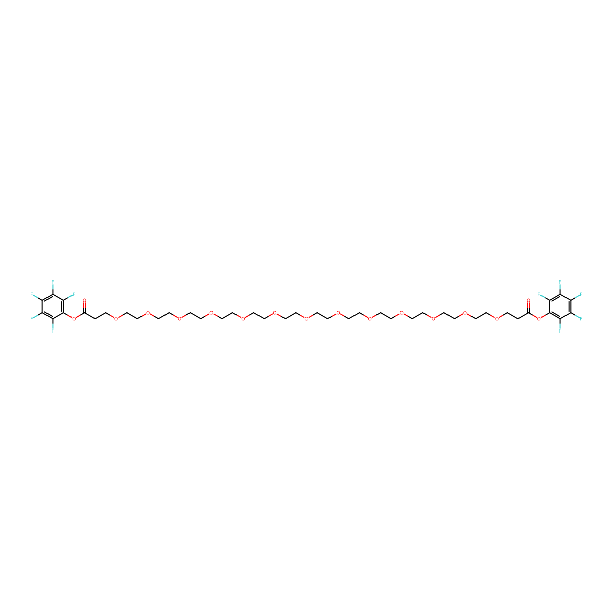 Bis-PEG13-PFP ester molecular structure, CAS 1383567-59-6