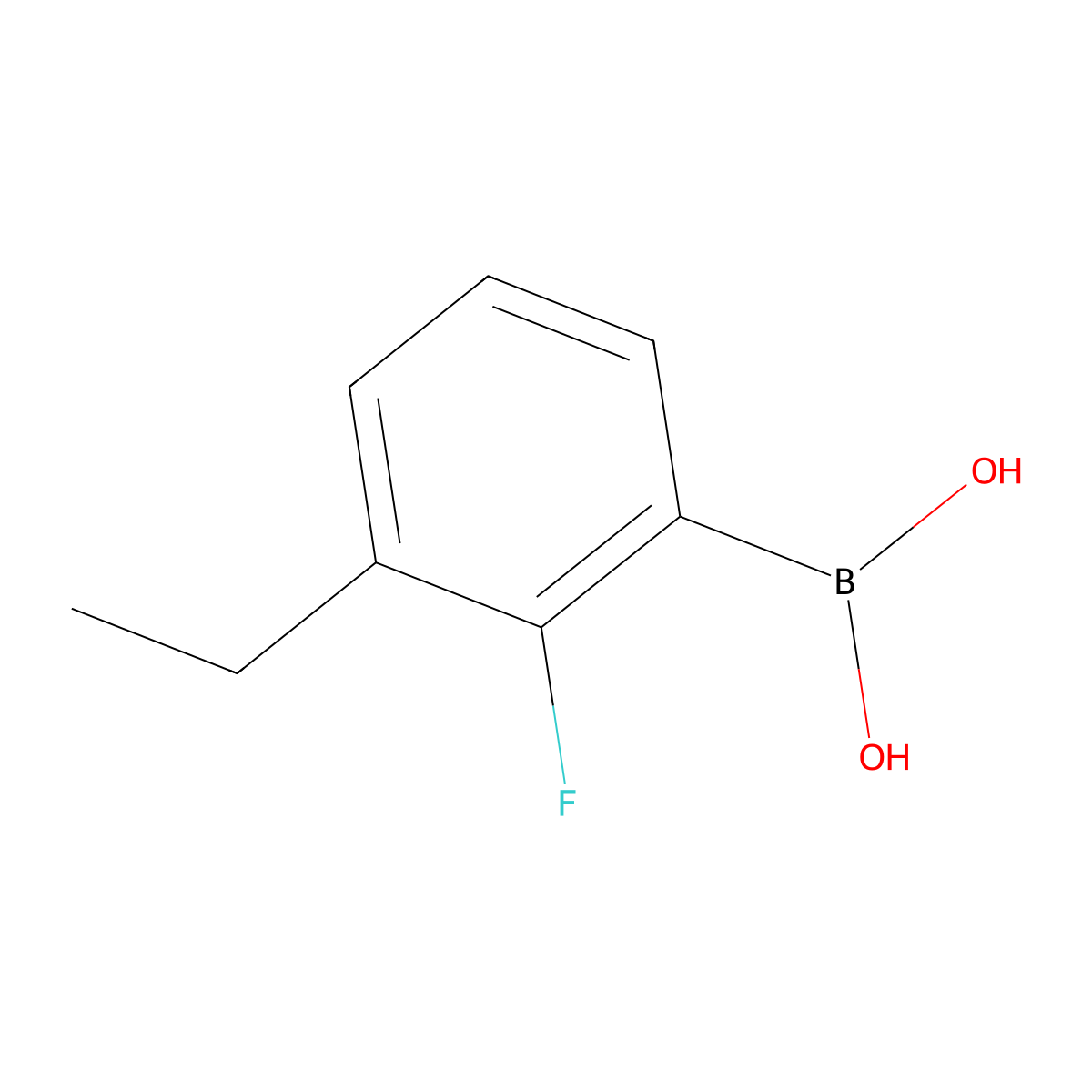 (3-Ethyl-2-fluorophenyl)boronic acid molecular structure, CAS 1383575-71-0