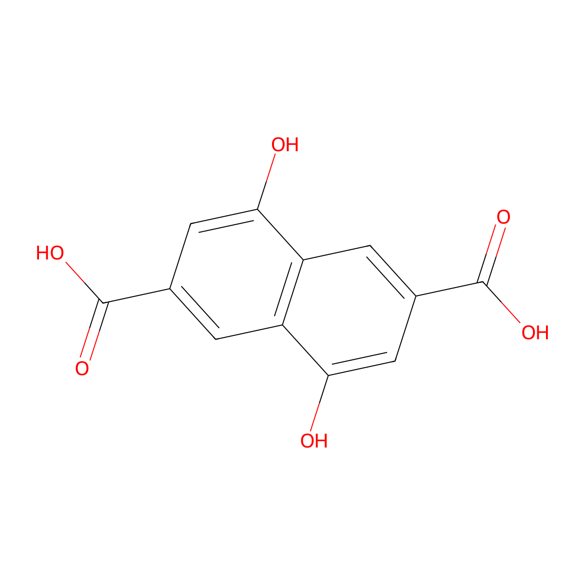 4,8-Dihydroxynaphthalene-2,6-dicarboxylic acid molecular structure, CAS 1383578-03-7