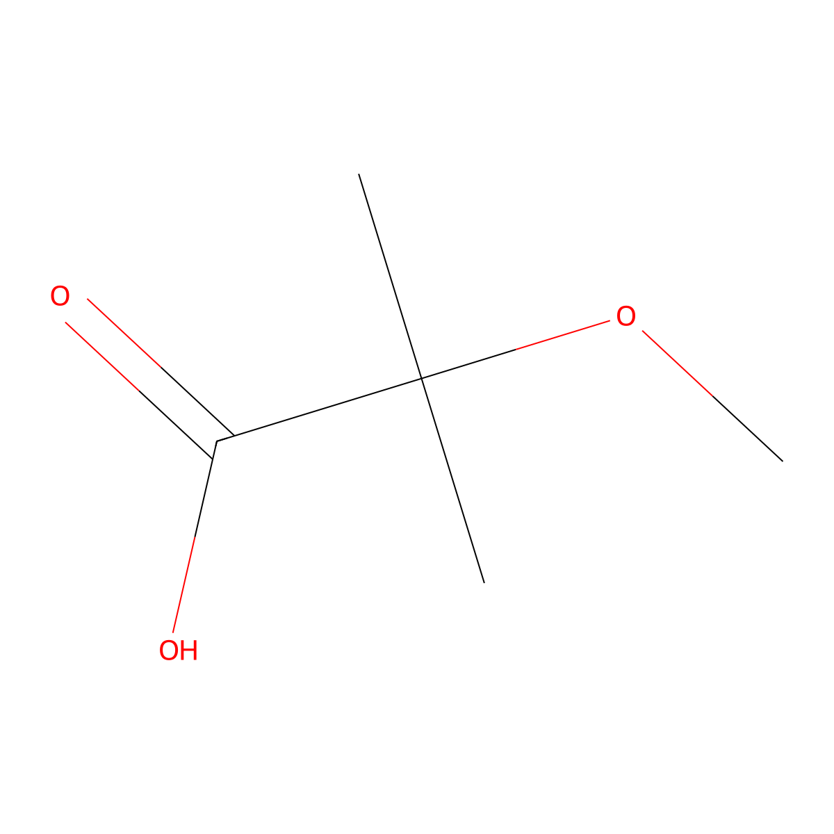 2-Methoxy-2-methylpropanoic acid molecular structure, CAS 13836-62-9