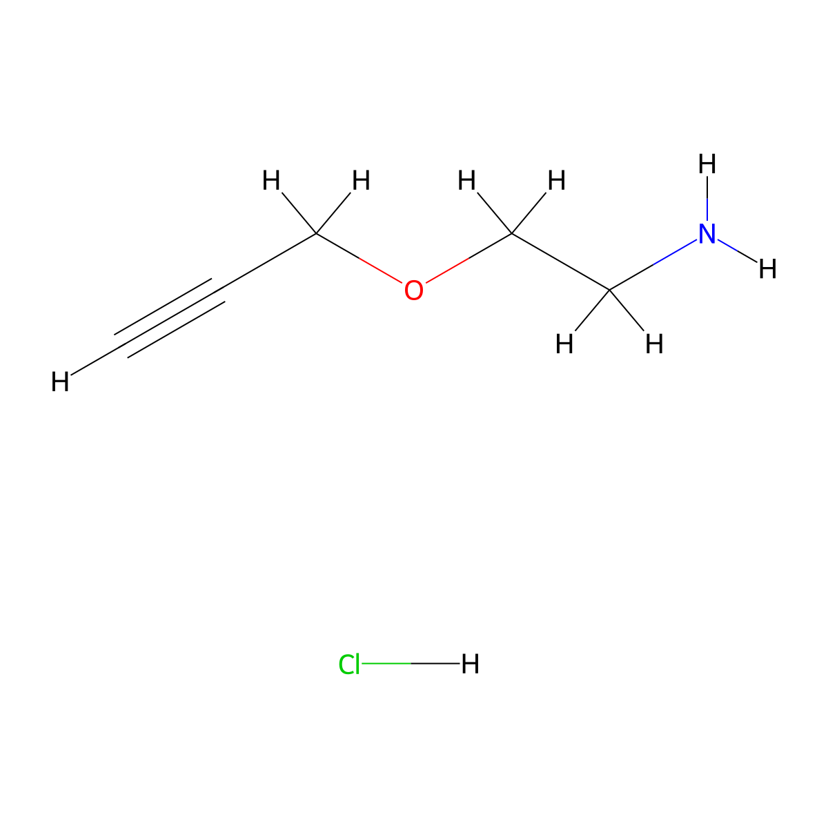 2-(Prop-2-yn-1-yloxy)ethan-1-amine hydrochloride molecular structure, CAS 1383604-96-3