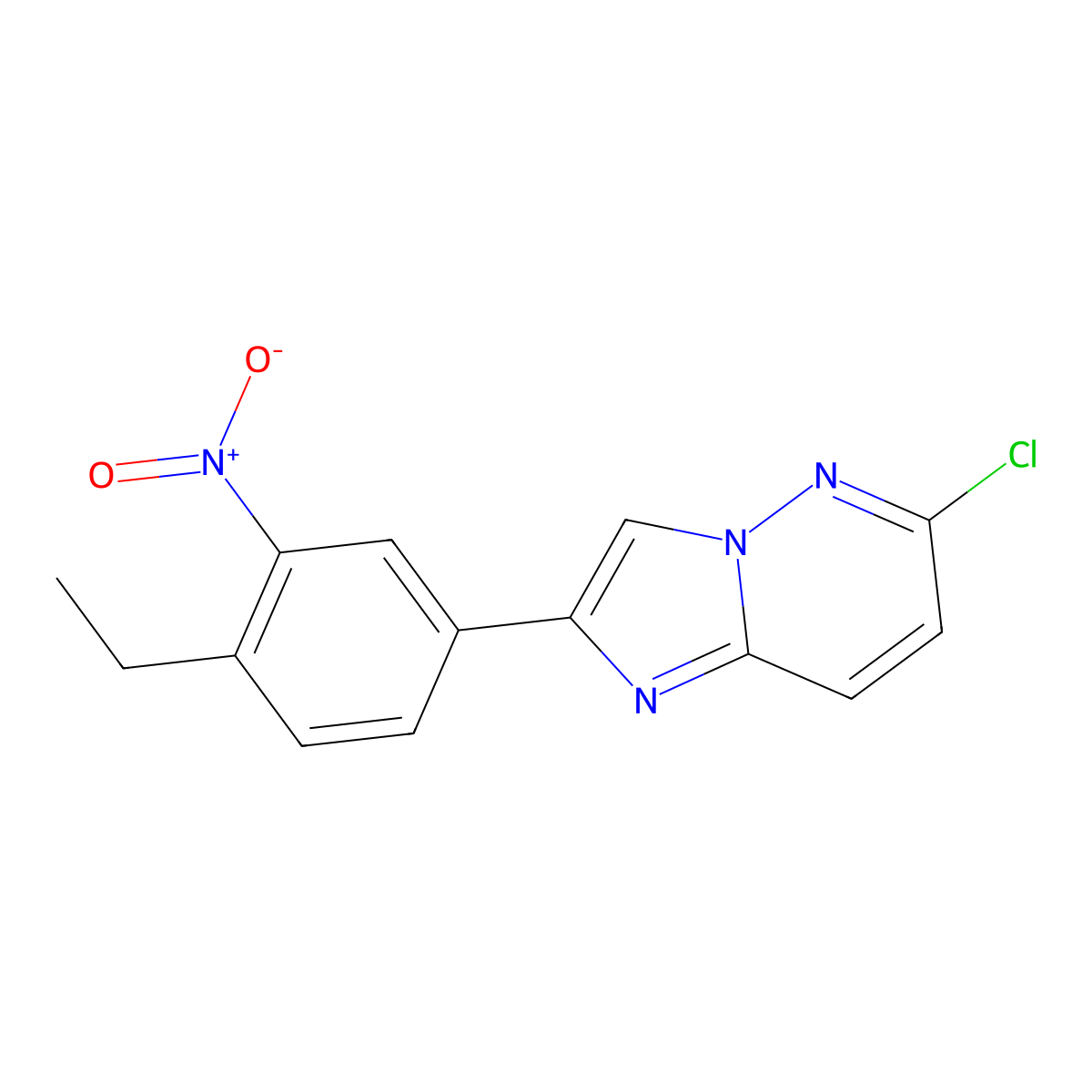 6-Chloro-2-(4-ethyl-3-nitrophenyl)imidazo[1,2-b]pyridazine molecular structure, CAS 1383624-01-8