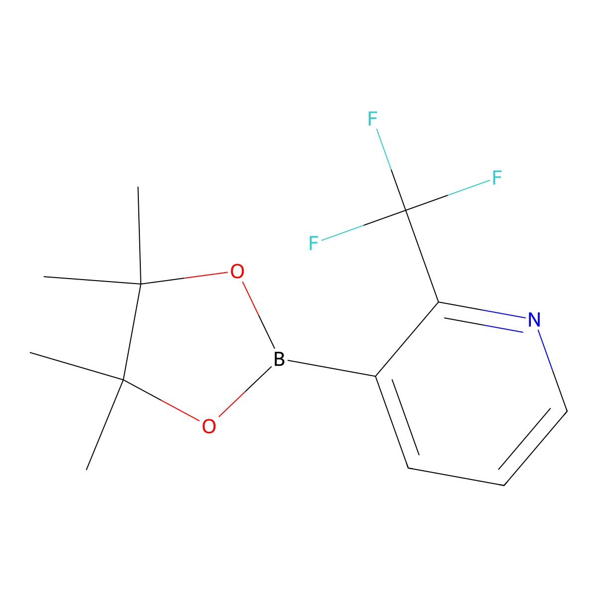 3-(4,4,5,5-Tetramethyl-1,3,2-dioxaborolan-2-yl)-2-(trifluoromethyl)pyridine molecular structure, CAS 1383625-22-6
