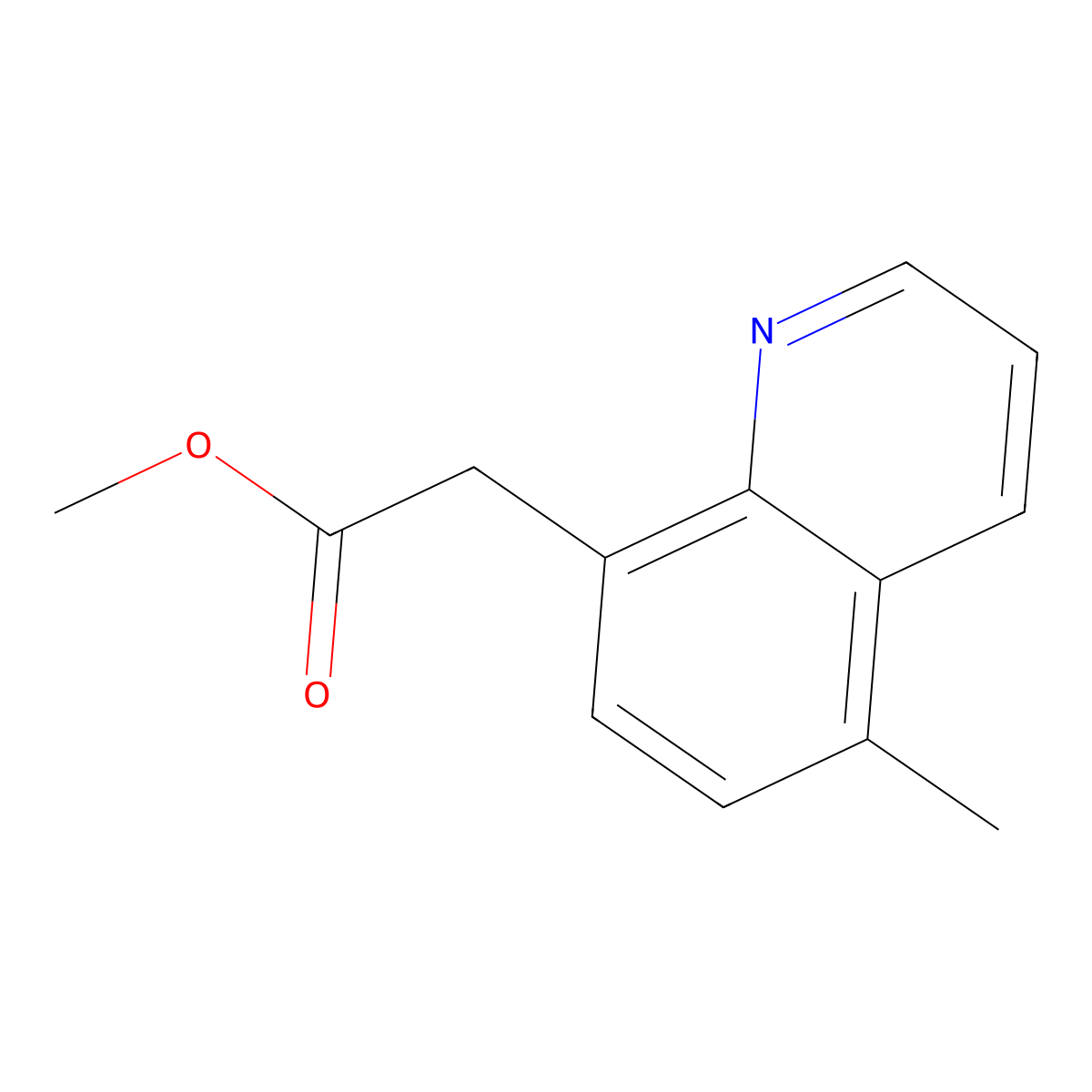 Methyl 2-(5-methylquinolin-8-yl)acetate molecular structure, CAS 1383625-66-8