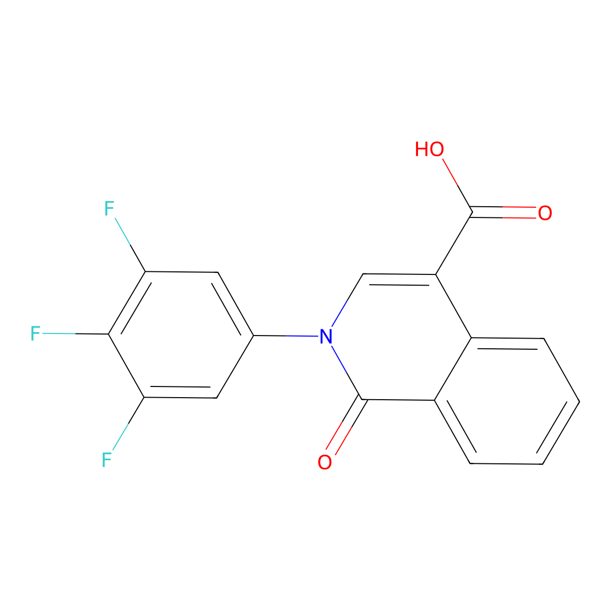 1-Oxo-2-(3,4,5-trifluorophenyl)-1,2-dihydroisoquinoline-4-carboxylic acid molecular structure, CAS 1383626-11-6