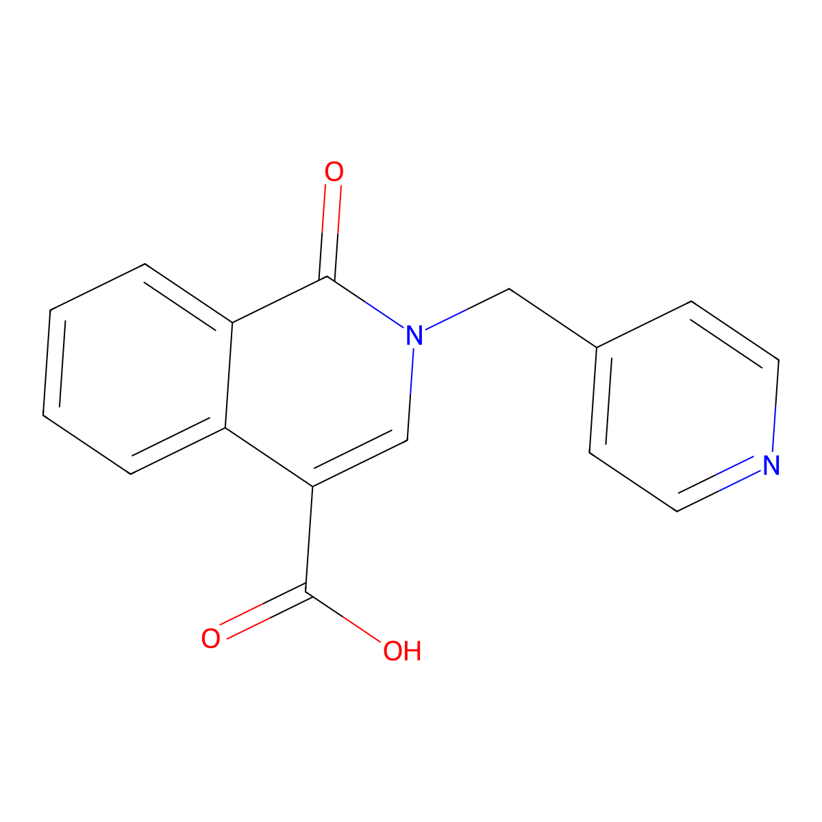 1-Oxo-2-(pyridin-4-ylmethyl)-1,2-dihydroisoquinoline-4-carboxylic acid molecular structure, CAS 1383626-15-0