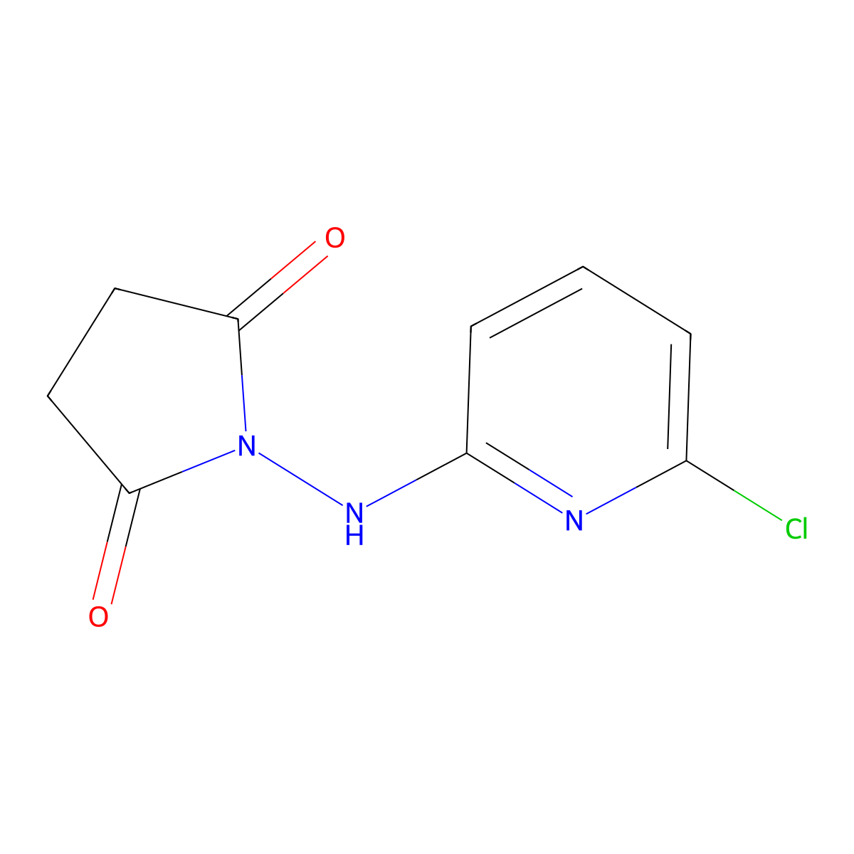 1-[(6-Chloropyridin-2-yl)amino]pyrrolidine-2,5-dione molecular structure, CAS 1383626-20-7