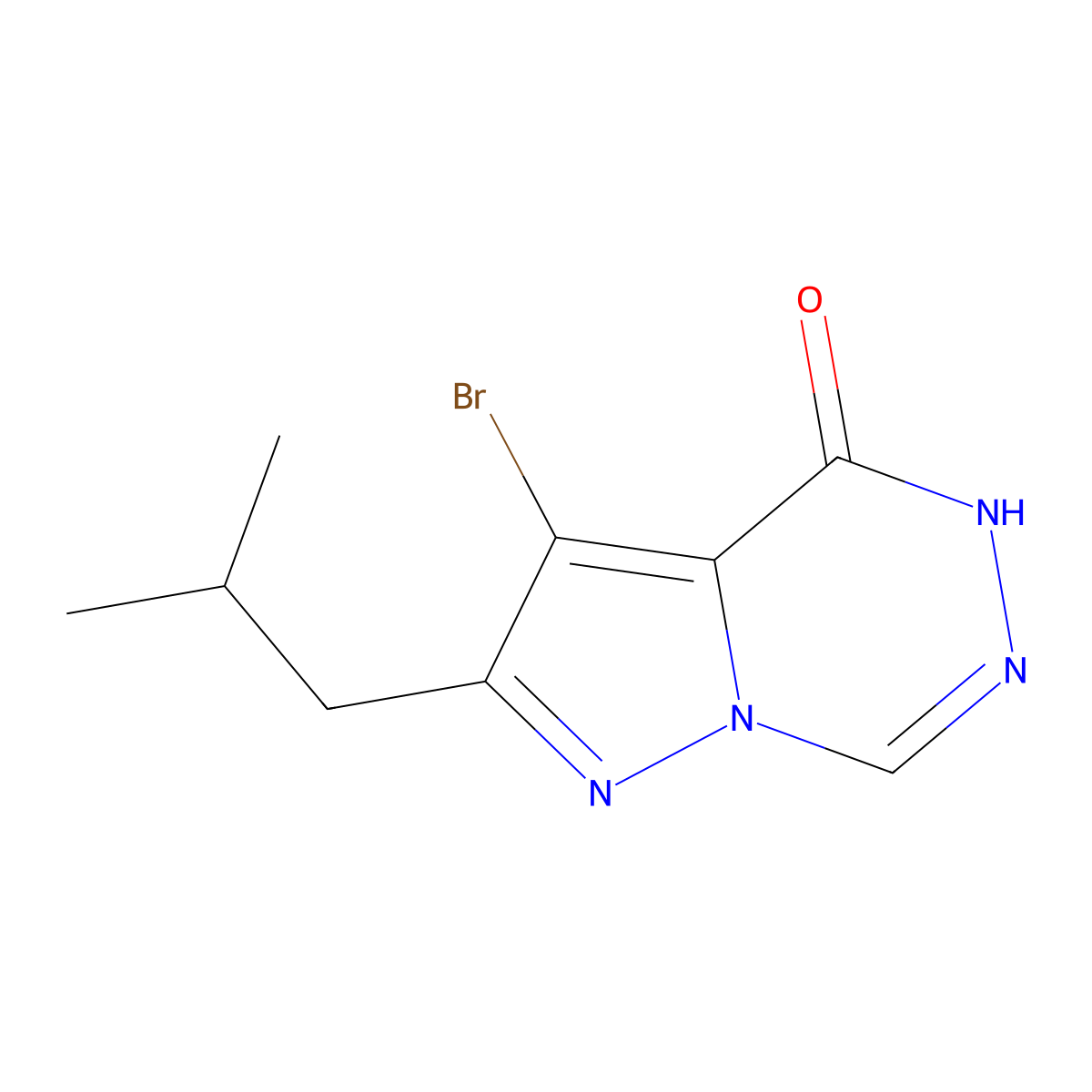 9-Bromo-8-isobutylpyrazolo[1,5-d][1,2,4]triazinone molecular structure, CAS 1383626-27-4