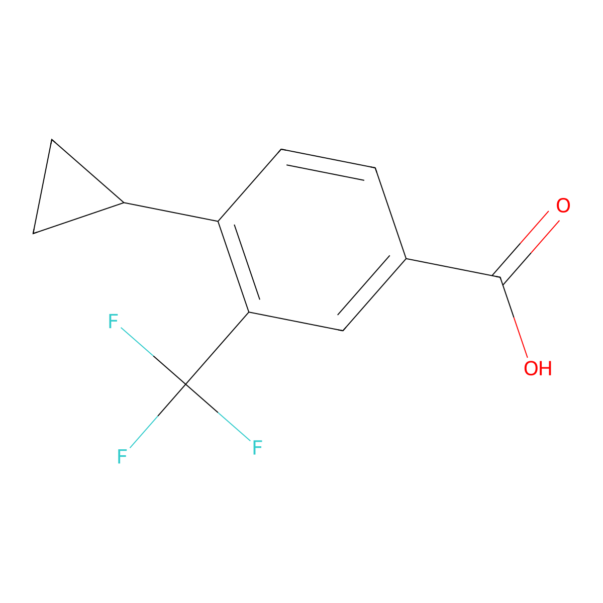 4-cyclopropyl-3-(trifluoromethyl)Benzoic acid molecular structure, CAS 1383626-72-9