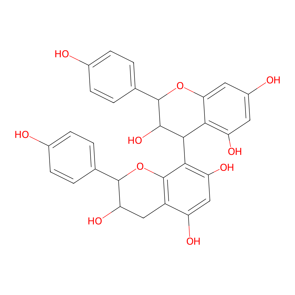 Afzelechin-(4alpha-->8)-epiafzelechin molecular structure, CAS 1383627-30-2