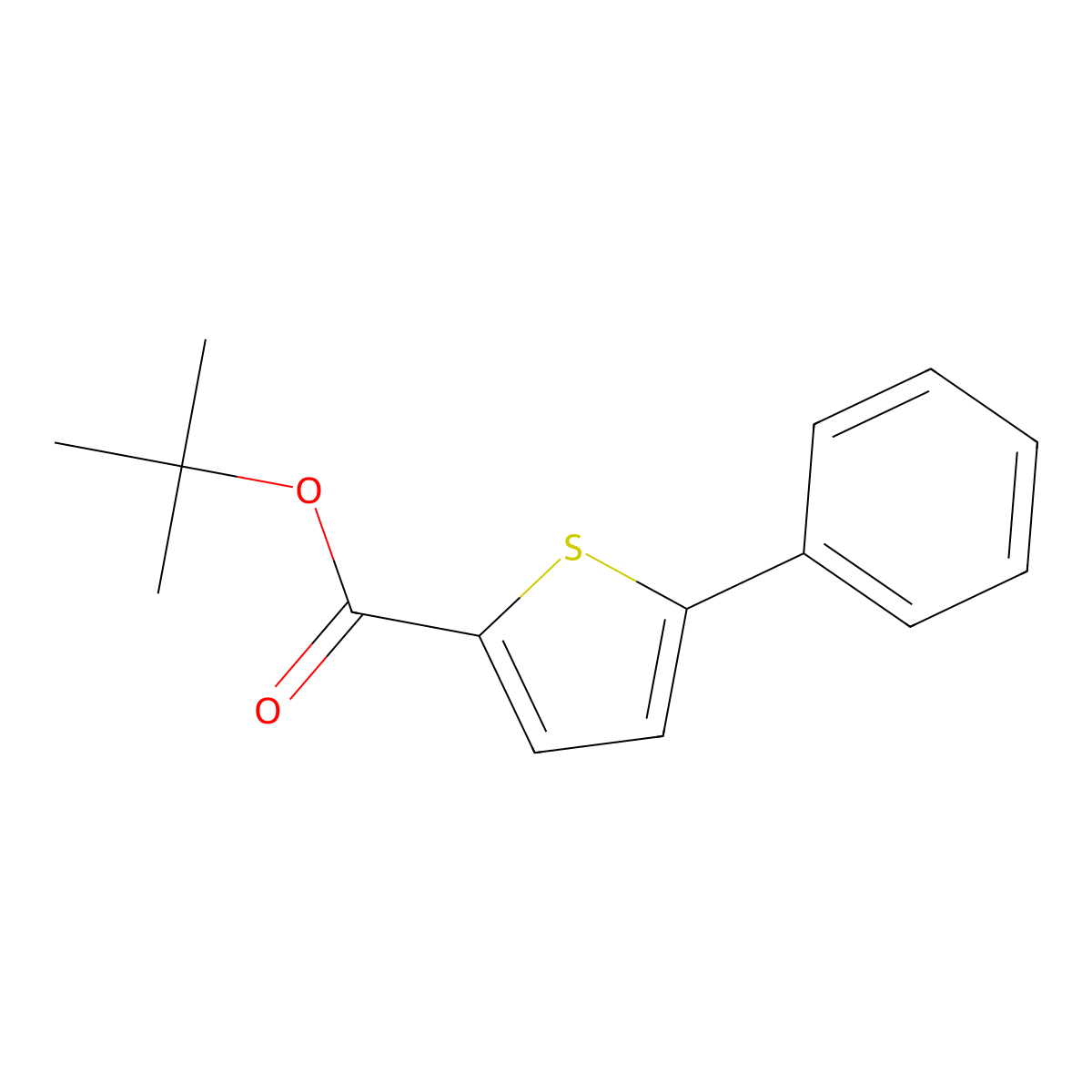 Tert-butyl 5-phenylthiophene-2-carboxylate molecular structure, CAS 1383628-95-2