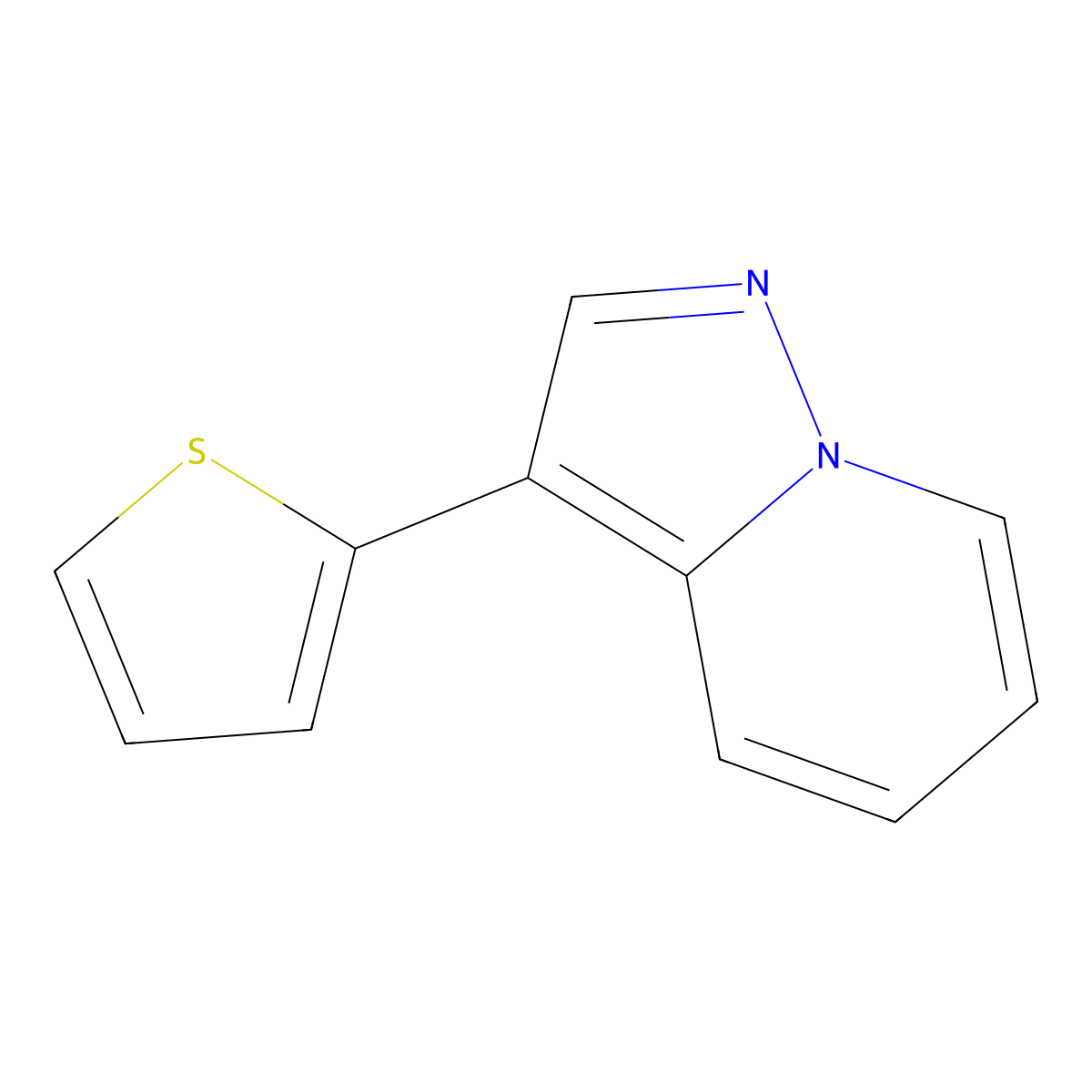 3-Thiophen-2-ylpyrazolo[1,5-a]pyridine molecular structure, CAS 1383675-60-2