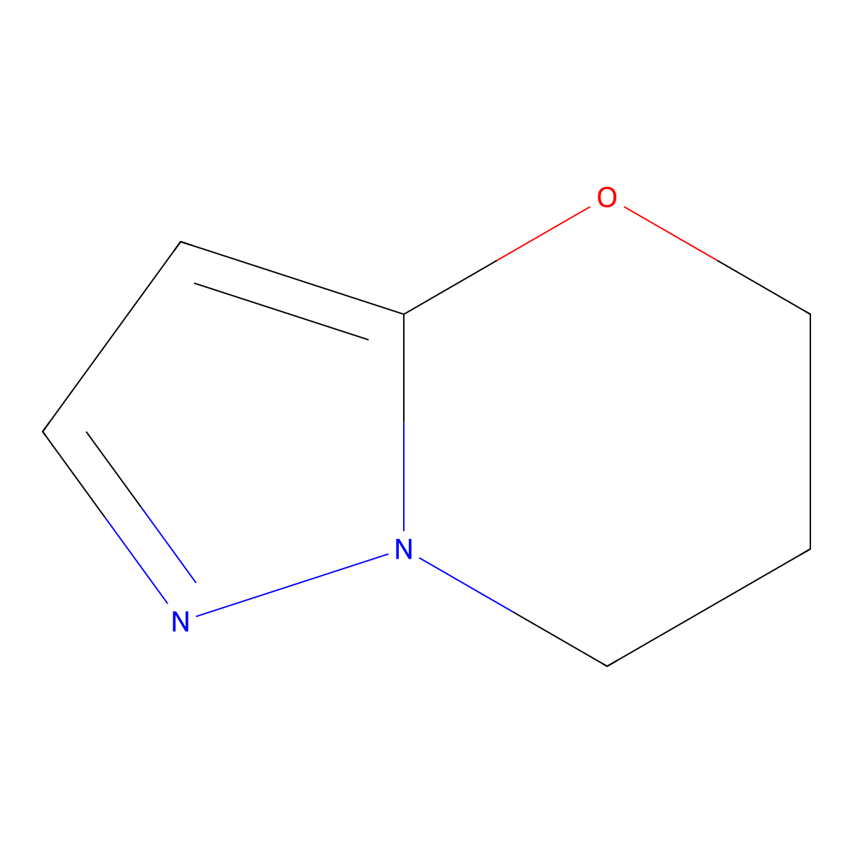 5H,6H,7H-pyrazolo[3,2-b][1,3]oxazine molecular structure, CAS 1383675-84-0
