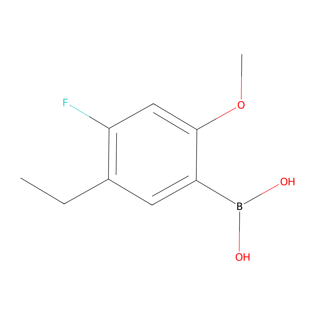 5-Ethyl-4-fluoro-2-methoxyphenylboronic acid molecular structure, CAS 1383676-67-2