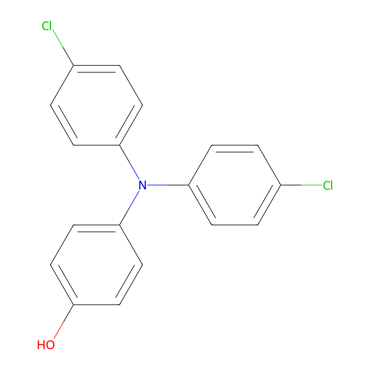 4-(Bis(4-chlorophenyl)amino)phenol molecular structure, CAS 1383685-15-1