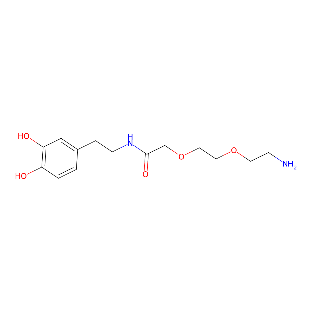 Dopamine-PEG-NH2 molecular structure, CAS 1383691-49-3