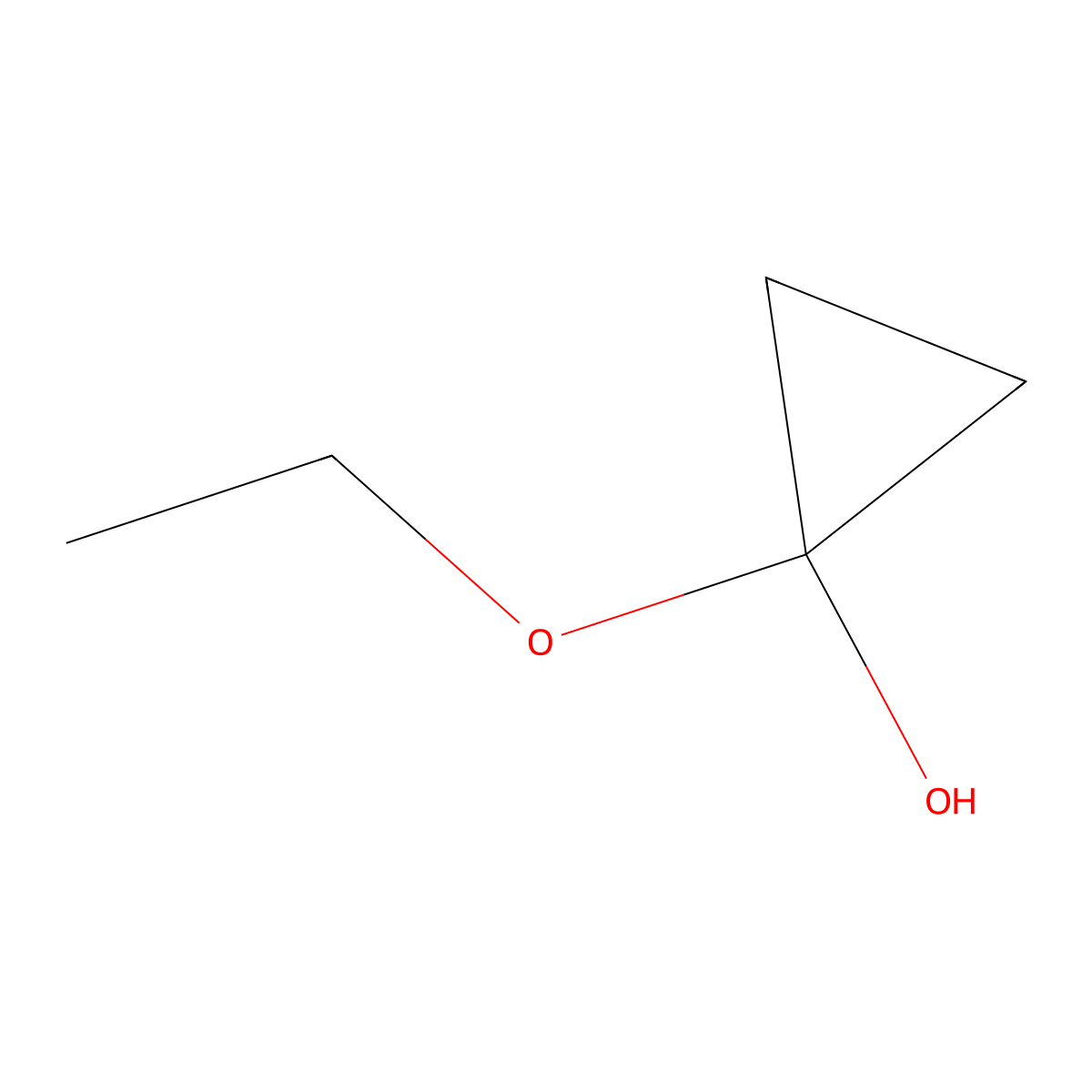1-Ethoxycyclopropanol molecular structure, CAS 13837-45-1