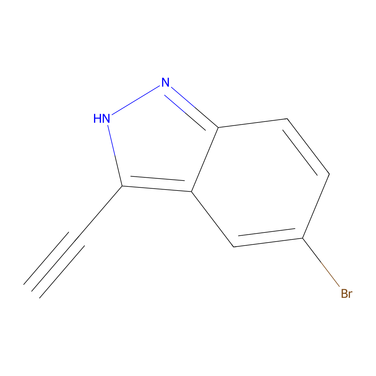 5-bromo-3-ethynyl-2H-indazole molecular structure, CAS 1383706-08-8