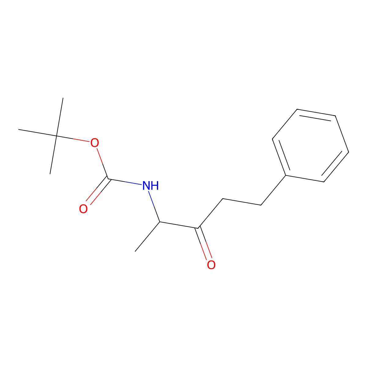 tert-butyl N-(3-oxo-5-phenylpentan-2-yl)carbamate molecular structure, CAS 138371-49-0